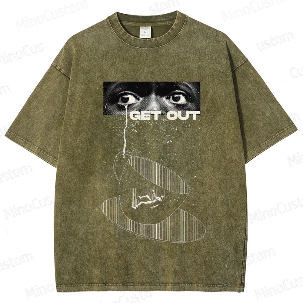 Get Out Movie Graphic Washed T - Shirt