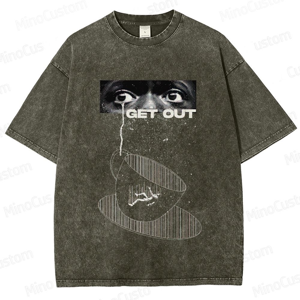 Get Out Movie Graphic Washed T - Shirt
