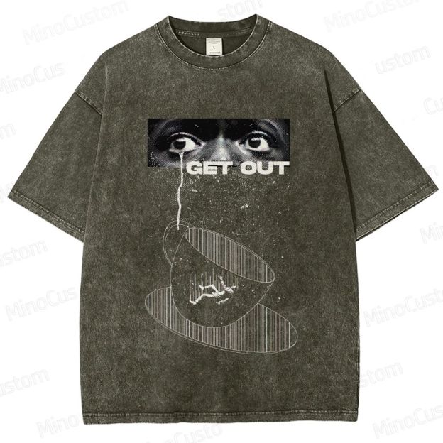 Get Out Movie Graphic Washed T - Shirt