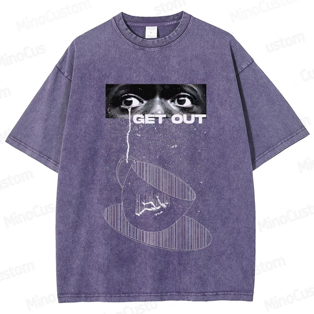 Get Out Movie Graphic Washed T - Shirt