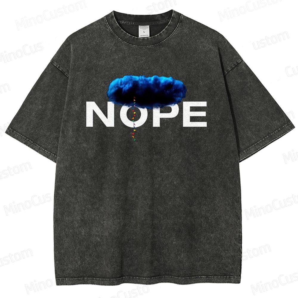 Nope Movie Graphic Washed T - Shirt
