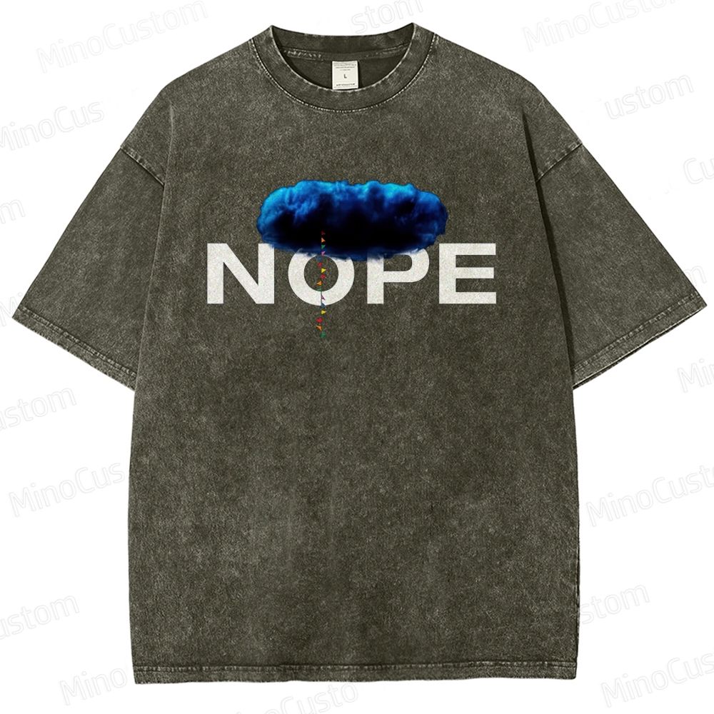 Nope Movie Graphic Washed T - Shirt