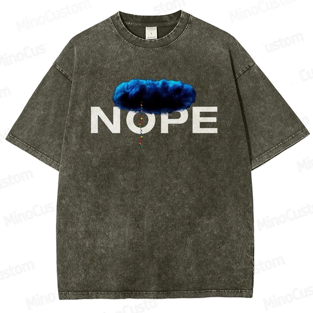 Nope Movie Graphic Washed T - Shirt