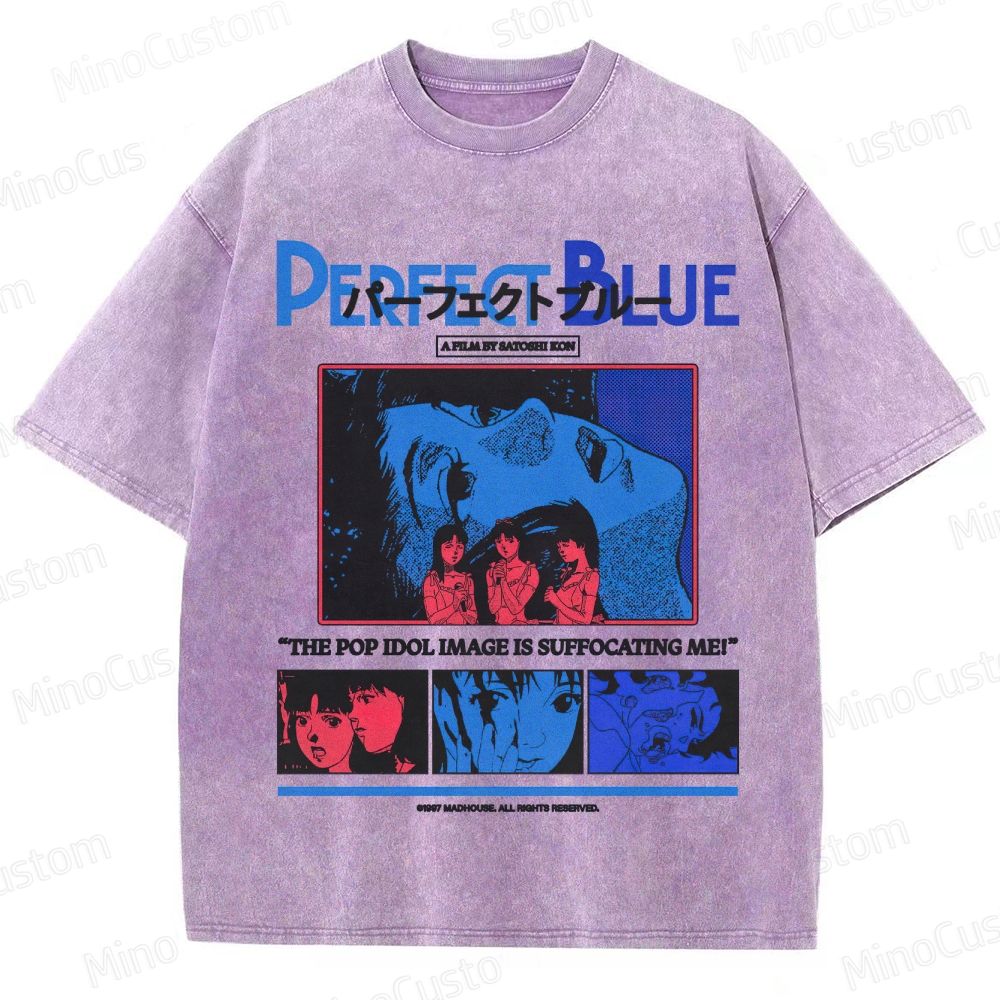 Perfect Blue Movie Graphic Washed T - Shirt
