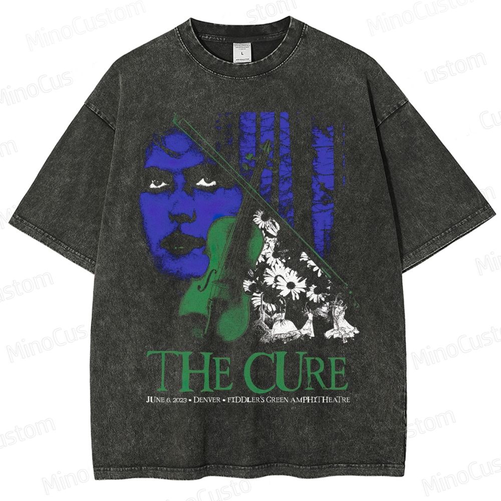 The Cure Denver Concert Graphic Washed T - Shirt