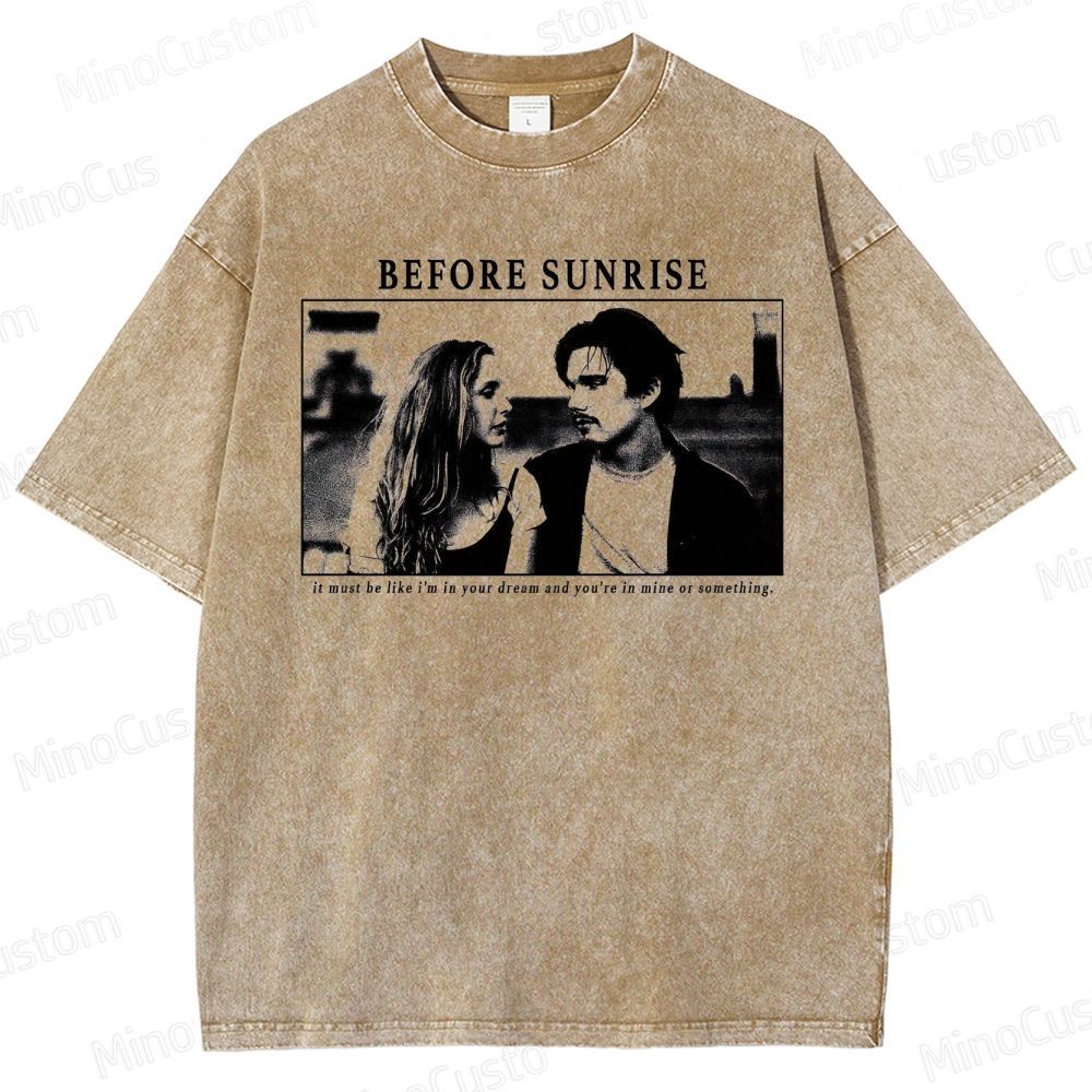Before Sunrise Movie Graphic Washed T - Shirt