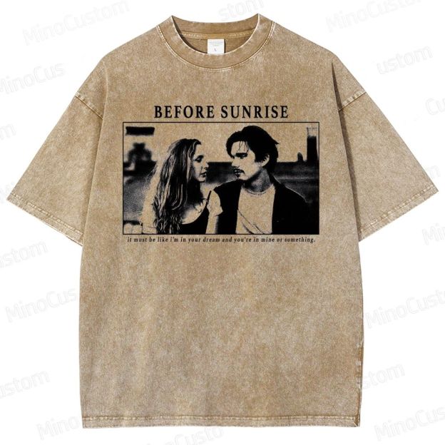 Before Sunrise Movie Graphic Washed T - Shirt