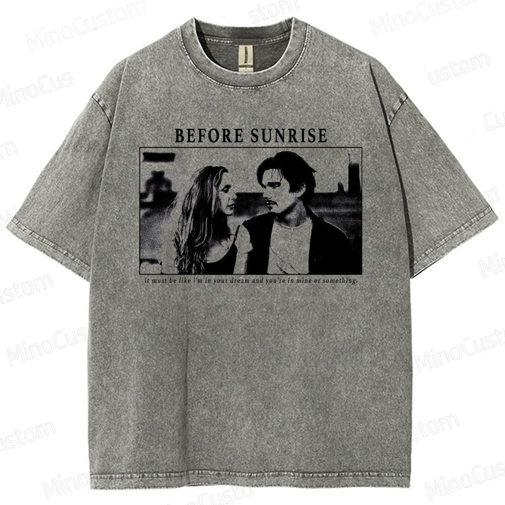 Before Sunrise Movie Graphic Washed T - Shirt