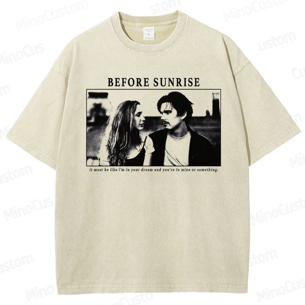 Before Sunrise Movie Graphic Washed T - Shirt