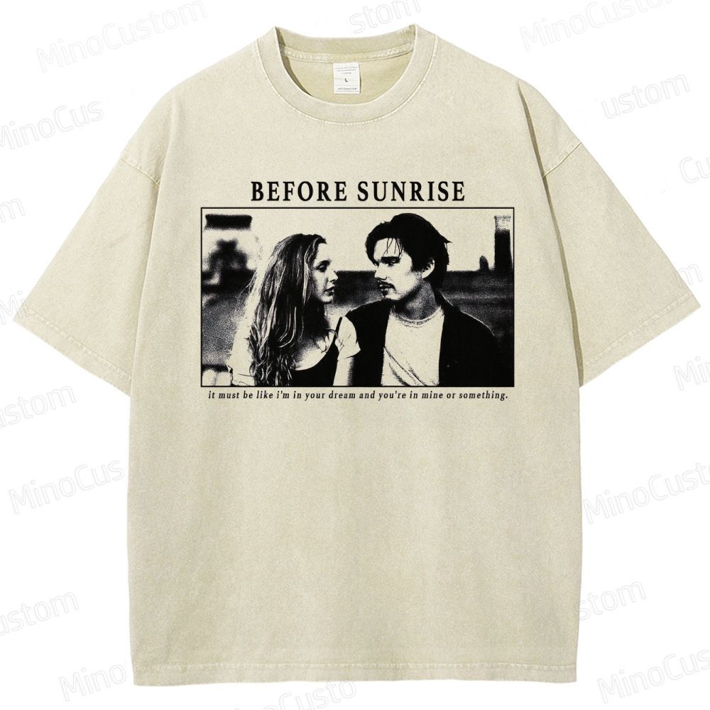 Before Sunrise Movie Graphic Washed T - Shirt