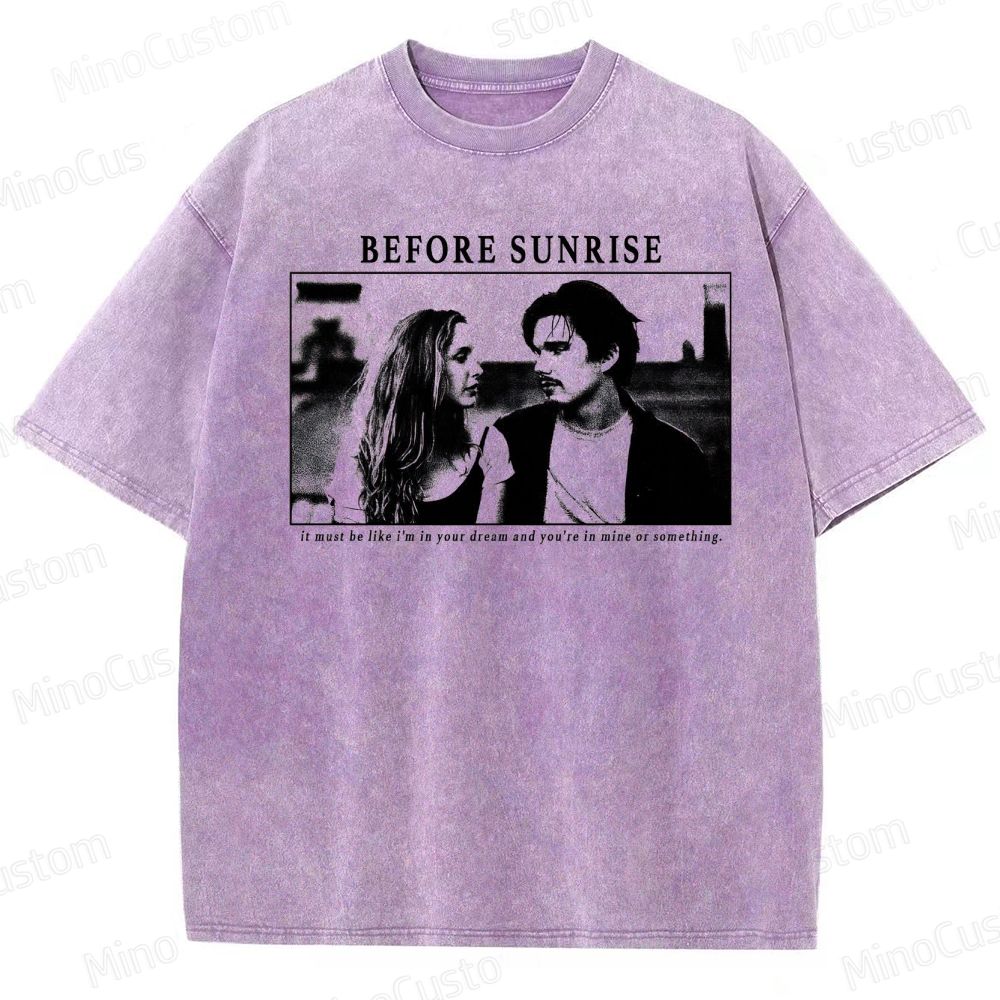 Before Sunrise Movie Graphic Washed T - Shirt