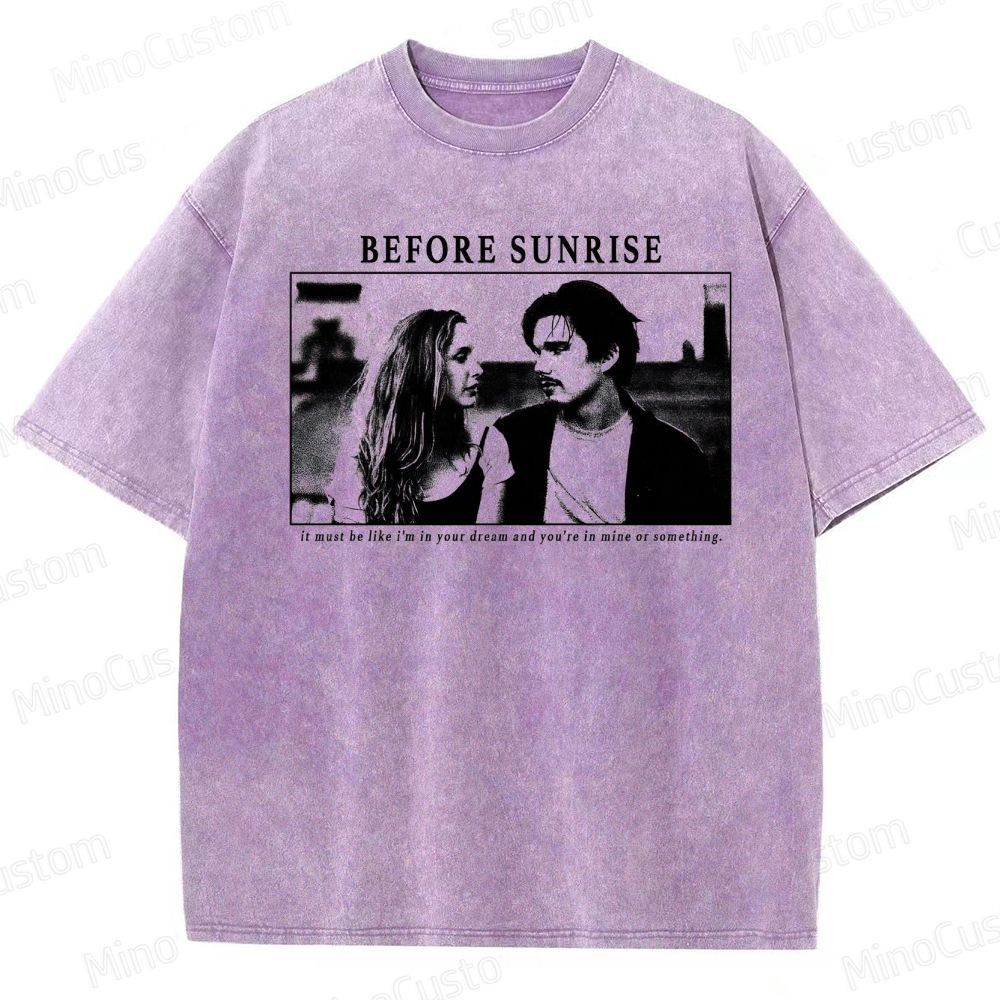 Before Sunrise Movie Graphic Washed T - Shirt