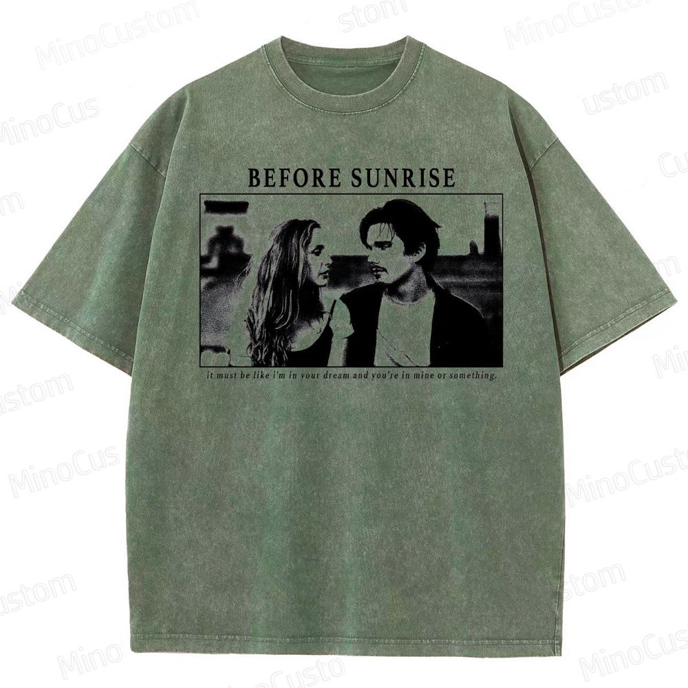 Before Sunrise Movie Graphic Washed T - Shirt
