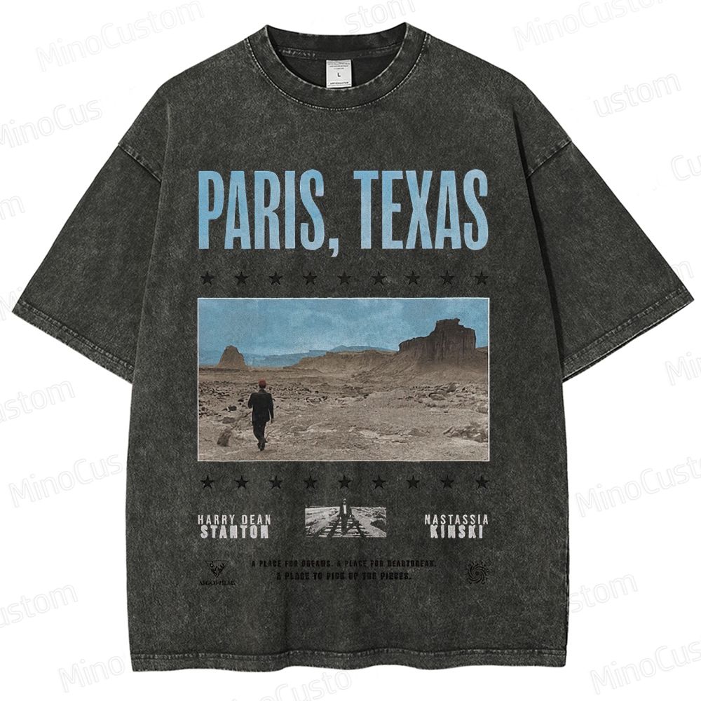 Paris, Texas Movie Graphic Washed T - Shirt