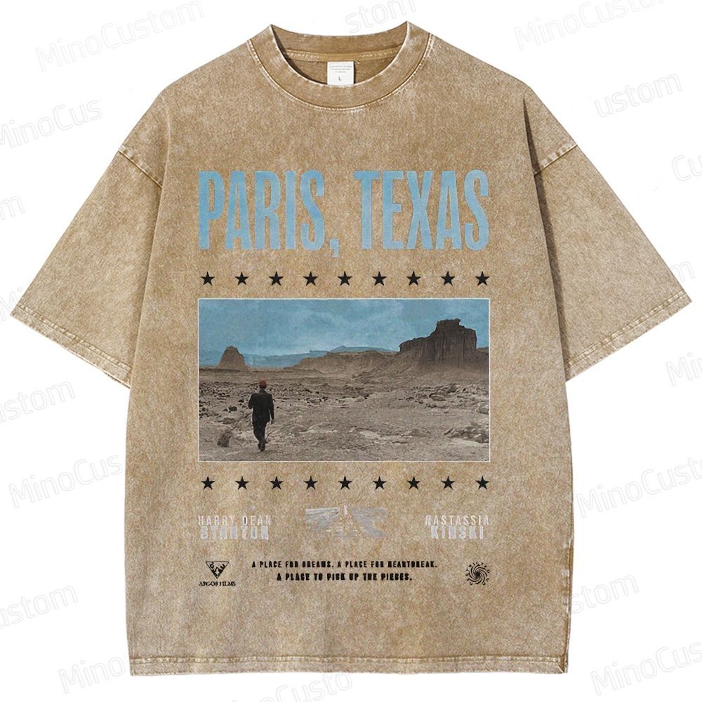 Paris, Texas Movie Graphic Washed T - Shirt