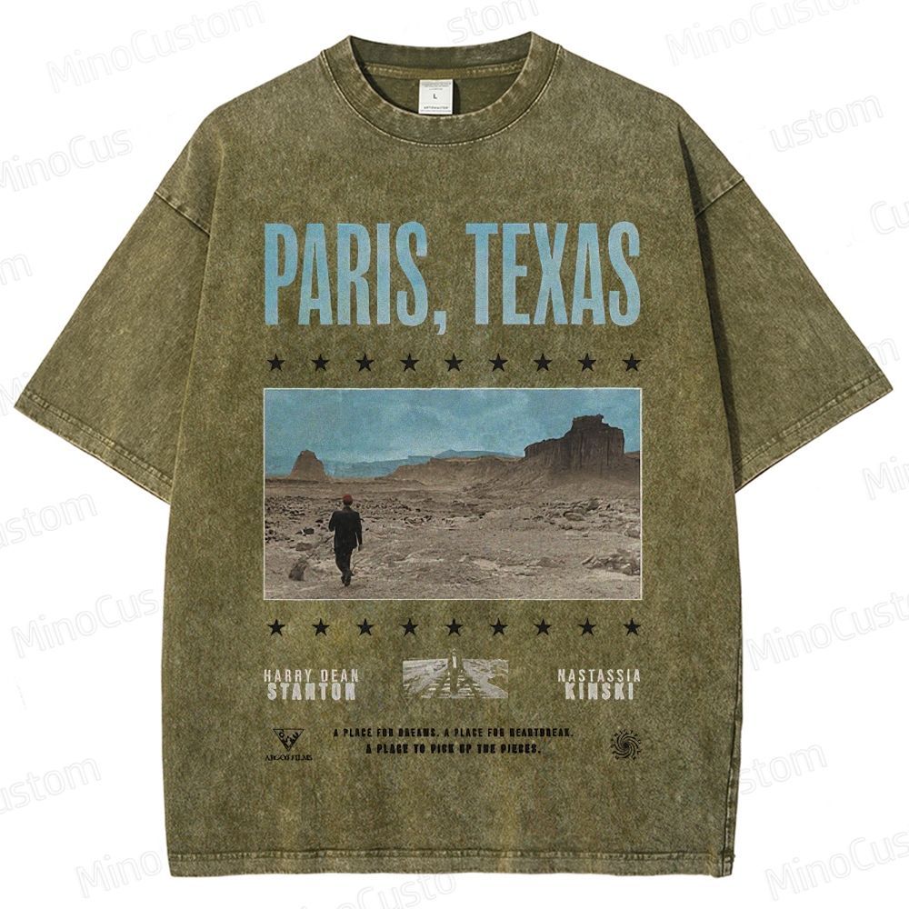Paris, Texas Movie Graphic Washed T - Shirt