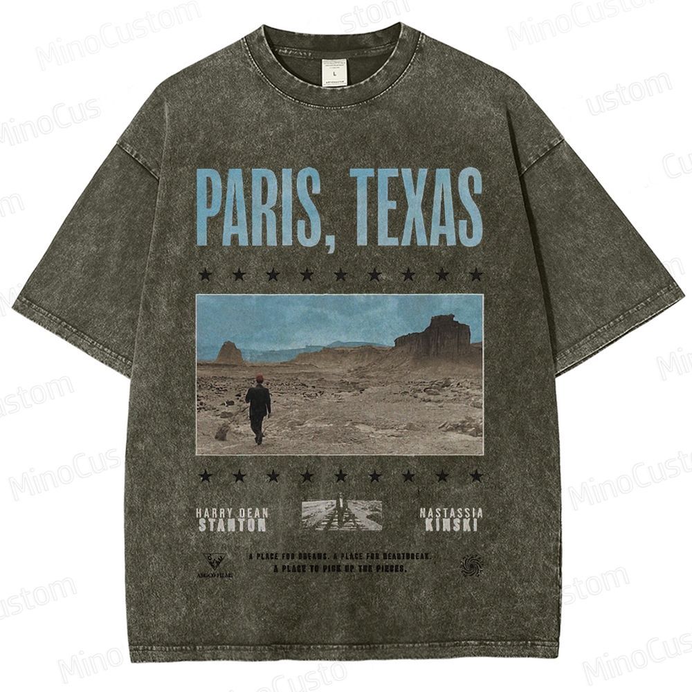 Paris, Texas Movie Graphic Washed T - Shirt