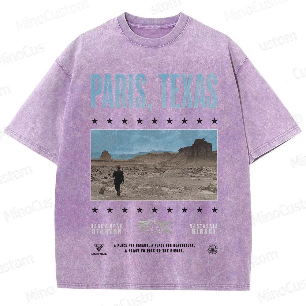 Paris, Texas Movie Graphic Washed T - Shirt