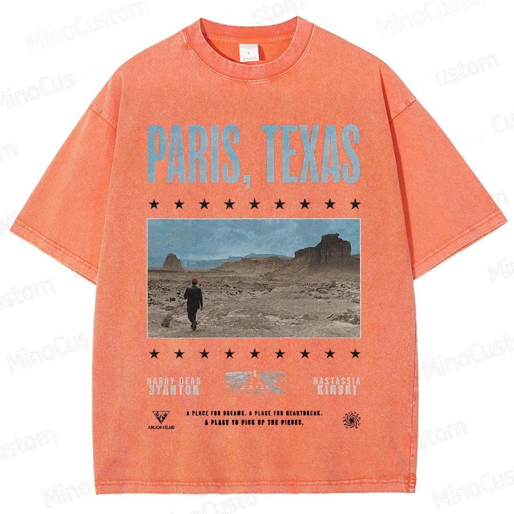 Paris, Texas Movie Graphic Washed T - Shirt