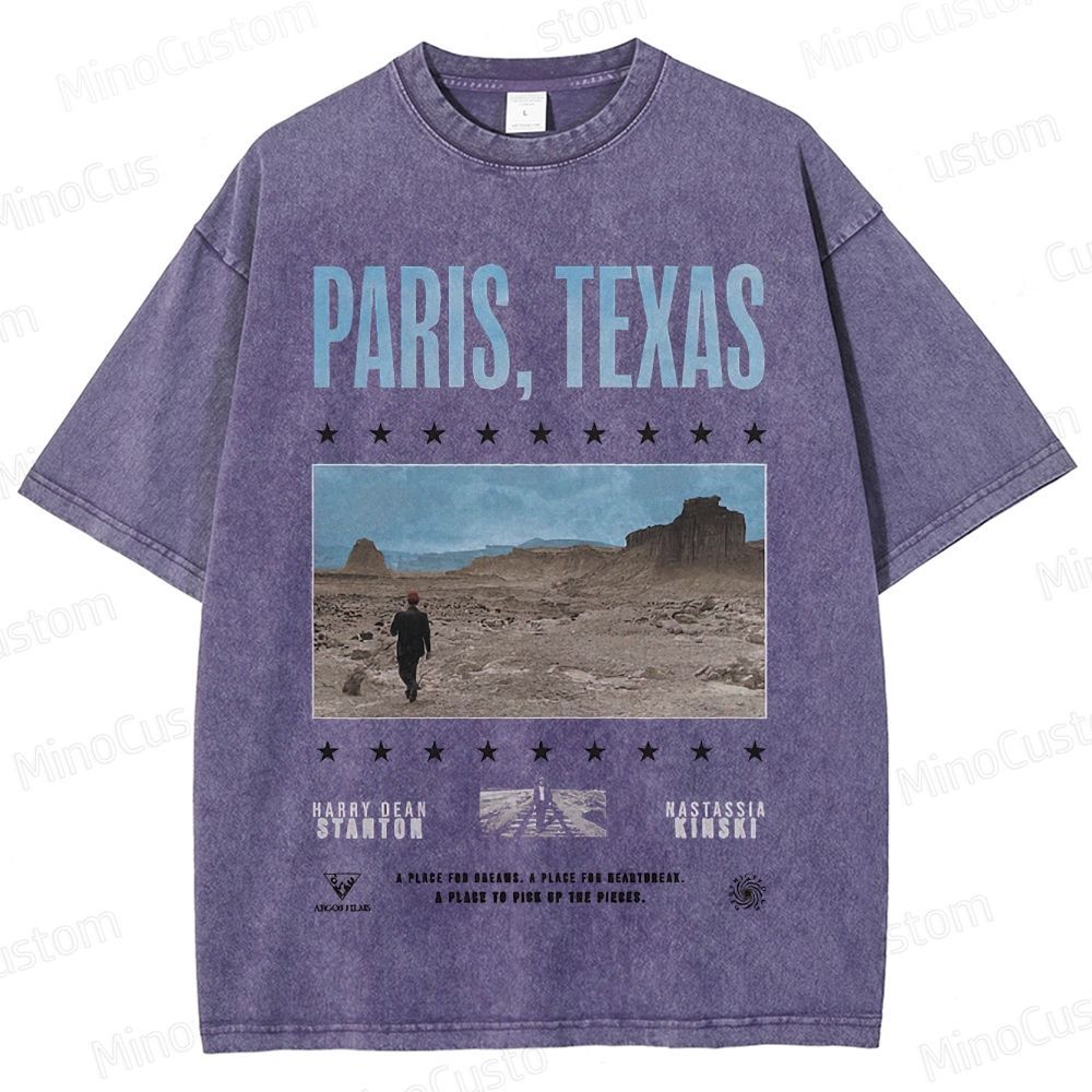 Paris, Texas Movie Graphic Washed T - Shirt