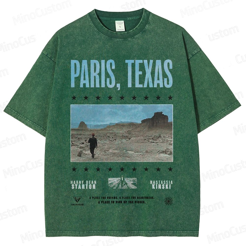 Paris, Texas Movie Graphic Washed T - Shirt