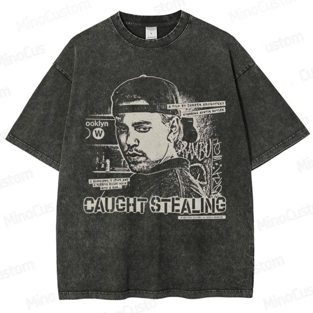 Caught Stealing Movie Graphic Washed T - Shirt