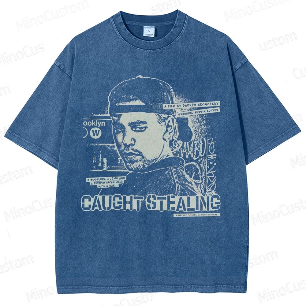 Caught Stealing Movie Graphic Washed T - Shirt