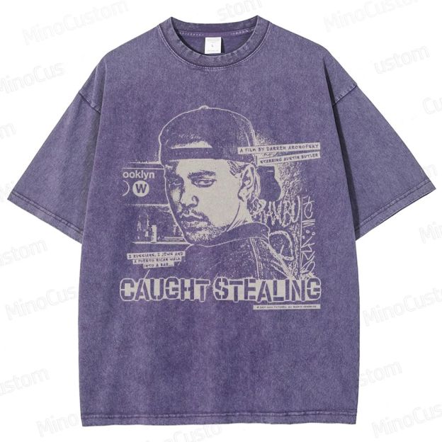 Caught Stealing Movie Graphic Washed T - Shirt