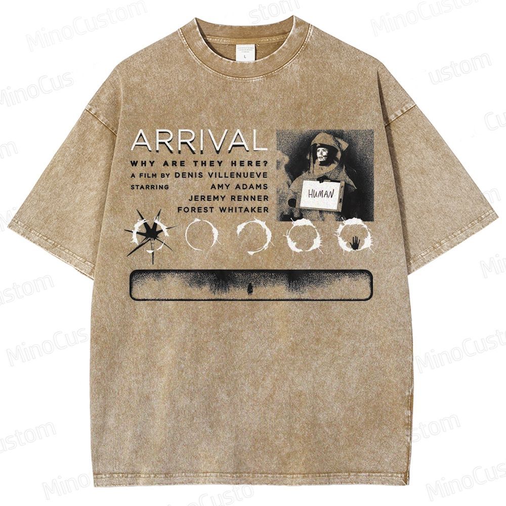 Arrival Movie Graphic Washed T - Shirt