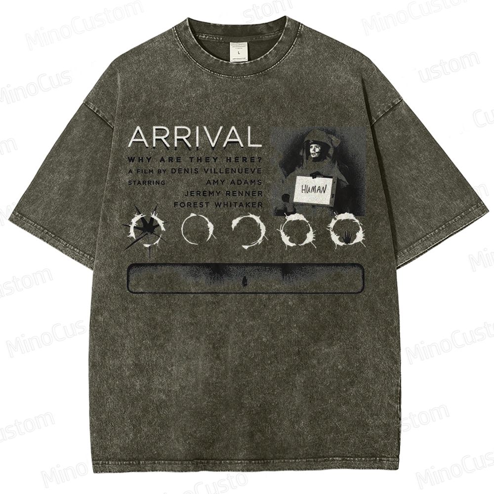 Arrival Movie Graphic Washed T - Shirt