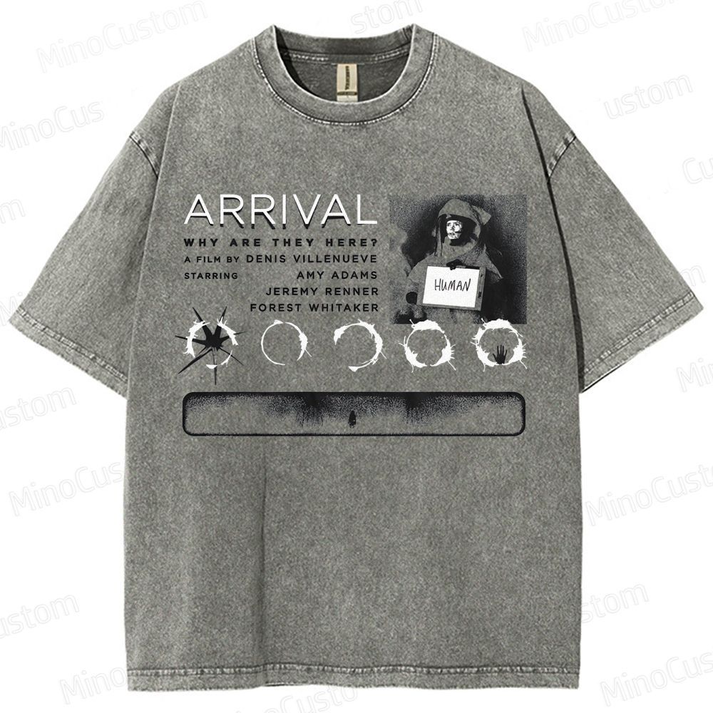 Arrival Movie Graphic Washed T - Shirt
