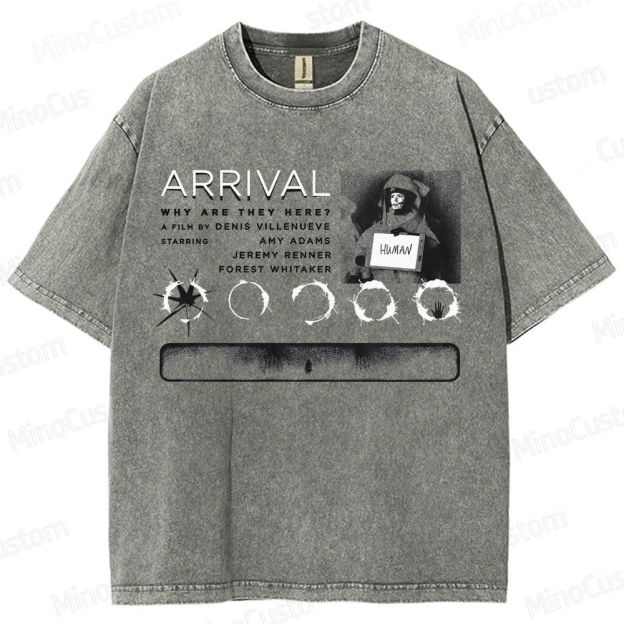 Arrival Movie Graphic Washed T - Shirt