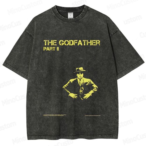 The Godfather Part II Movie Graphic Washed T - Shirt
