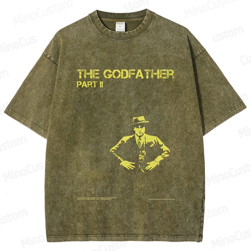 The Godfather Part II Movie Graphic Washed T - Shirt