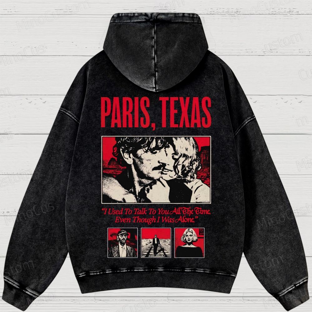 Paris, Texas Movie Graphic Washed Hoodie
