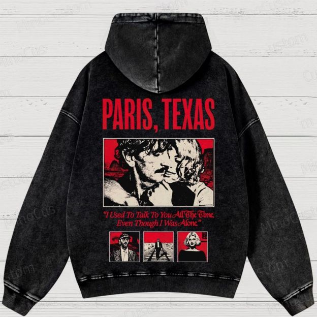 Paris, Texas Movie Graphic Washed Hoodie