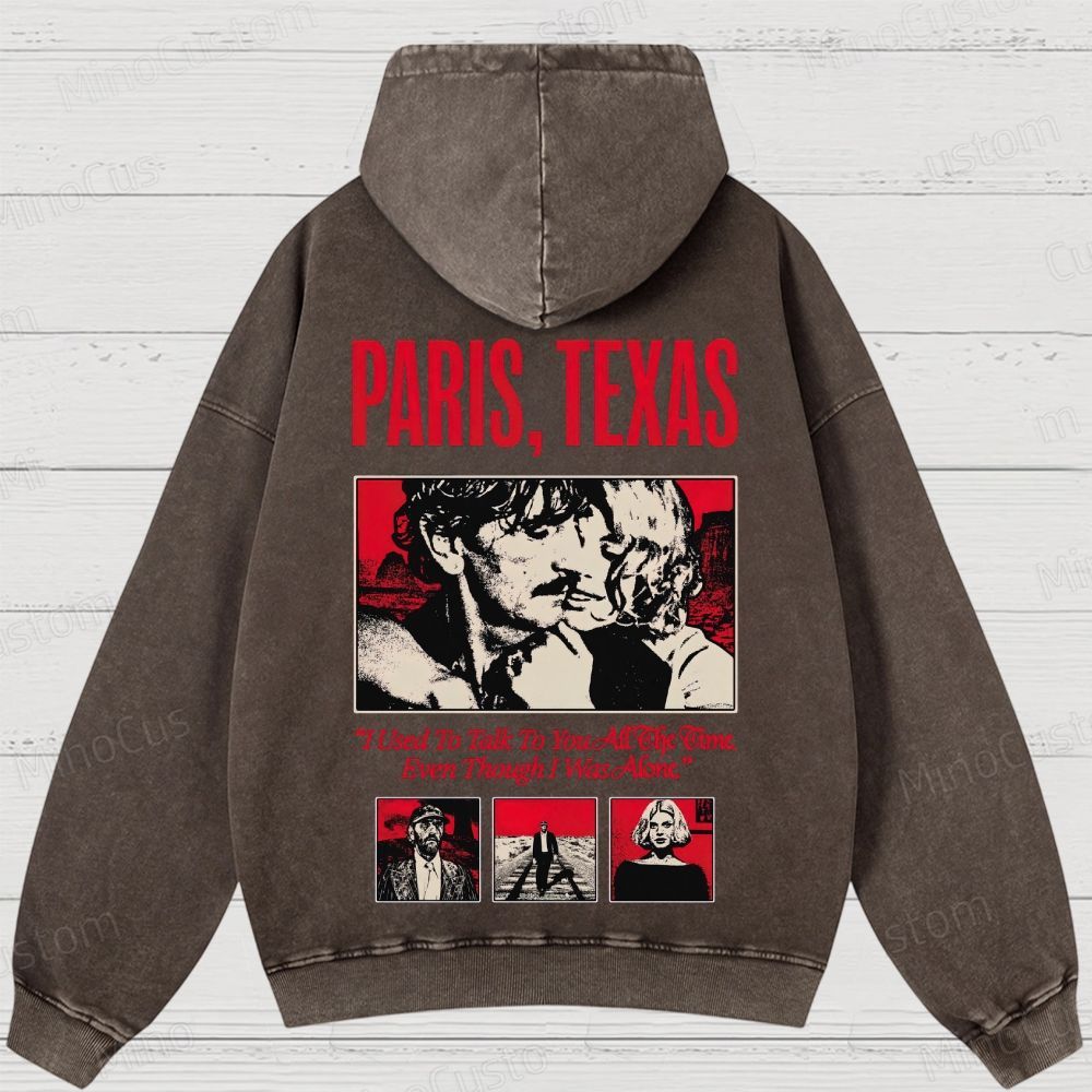 Paris, Texas Movie Graphic Washed Hoodie