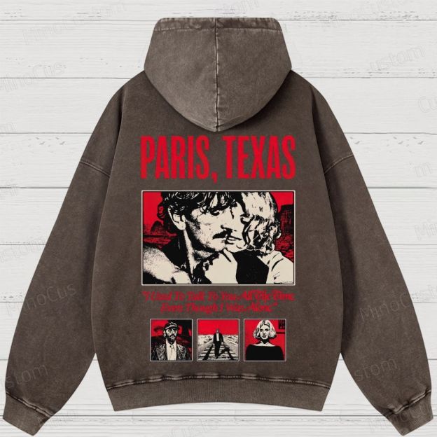 Paris, Texas Movie Graphic Washed Hoodie