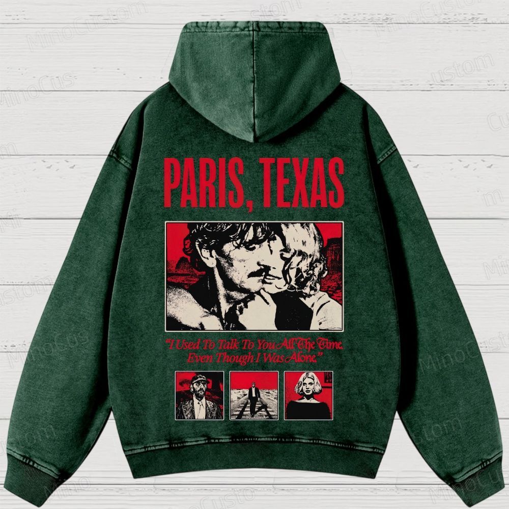 Paris, Texas Movie Graphic Washed Hoodie
