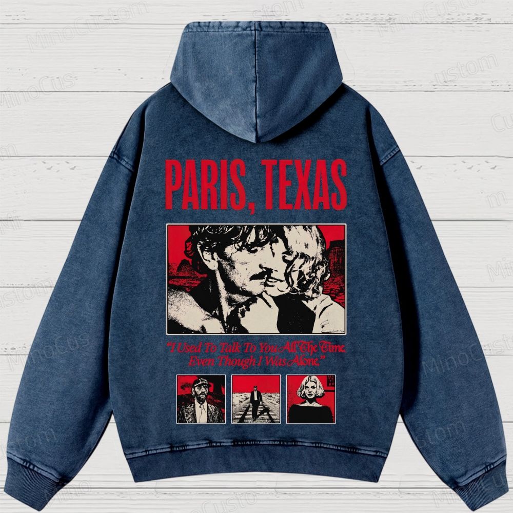 Paris, Texas Movie Graphic Washed Hoodie