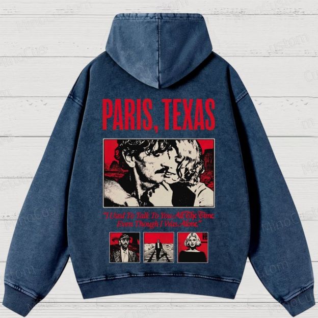 Paris, Texas Movie Graphic Washed Hoodie