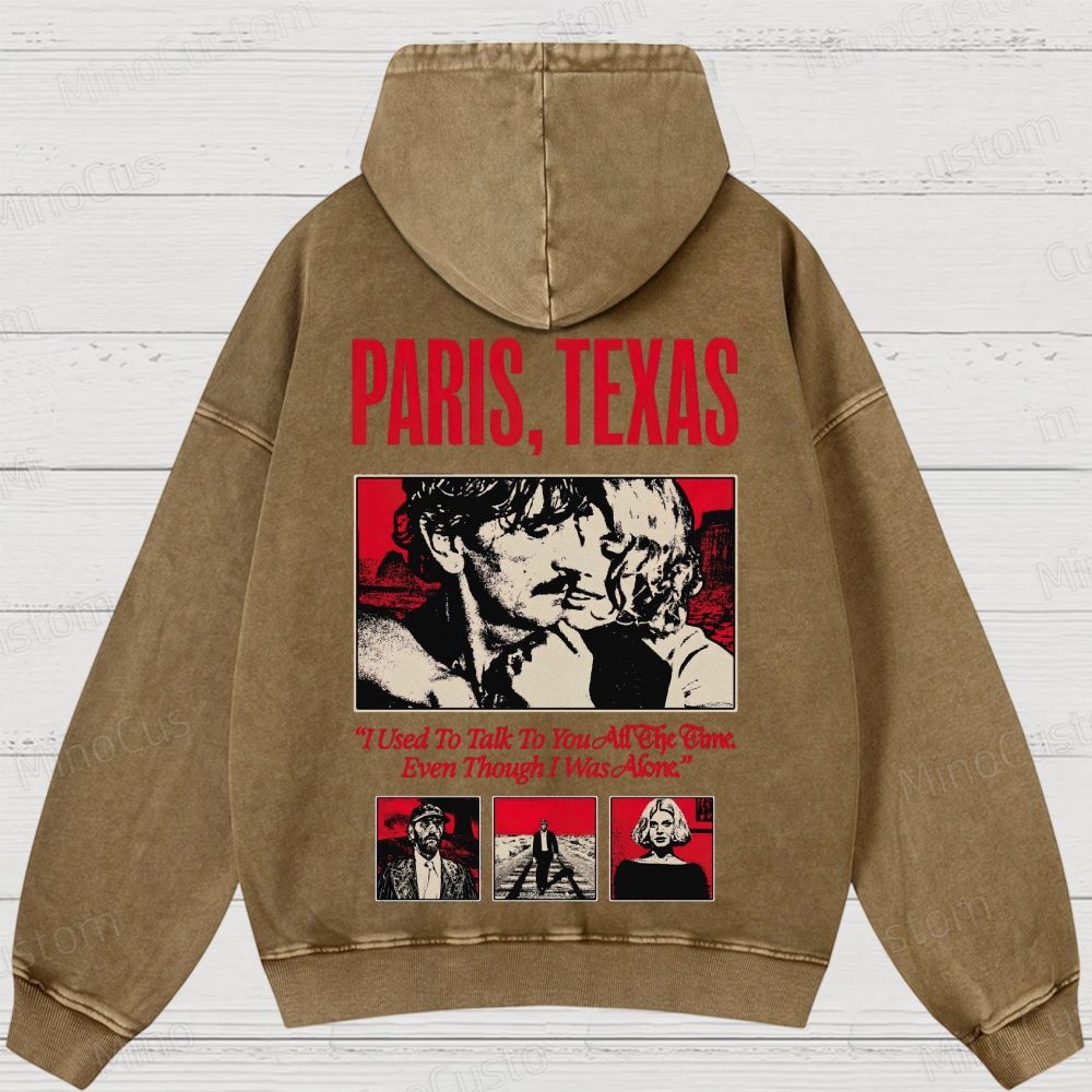 Paris, Texas Movie Graphic Washed Hoodie