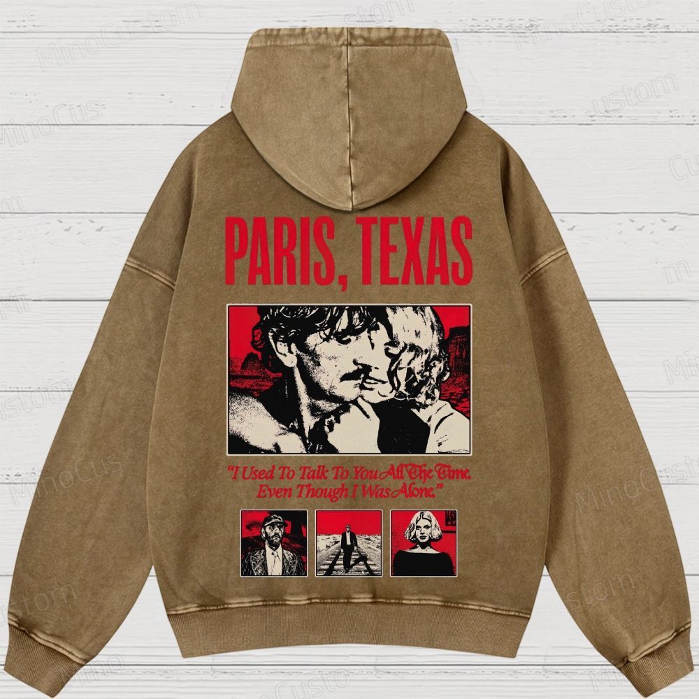 Paris, Texas Movie Graphic Washed Hoodie