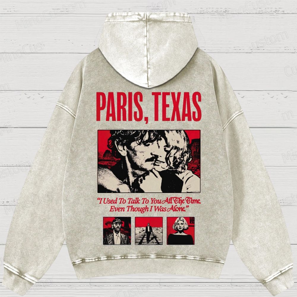 Paris, Texas Movie Graphic Washed Hoodie