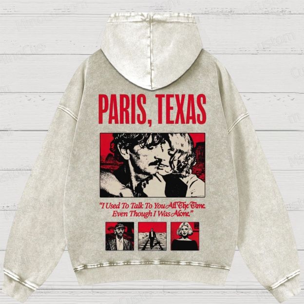 Paris, Texas Movie Graphic Washed Hoodie