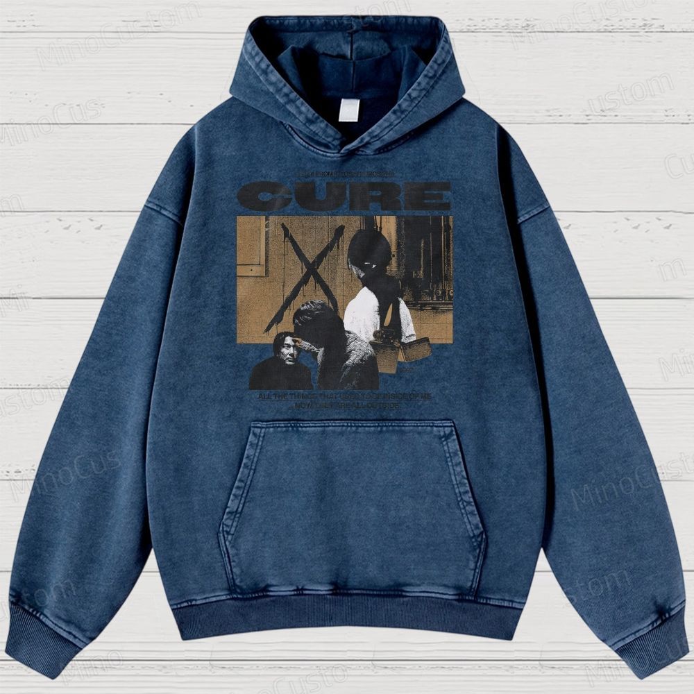 Cure Movie Graphic Washed Hoodie