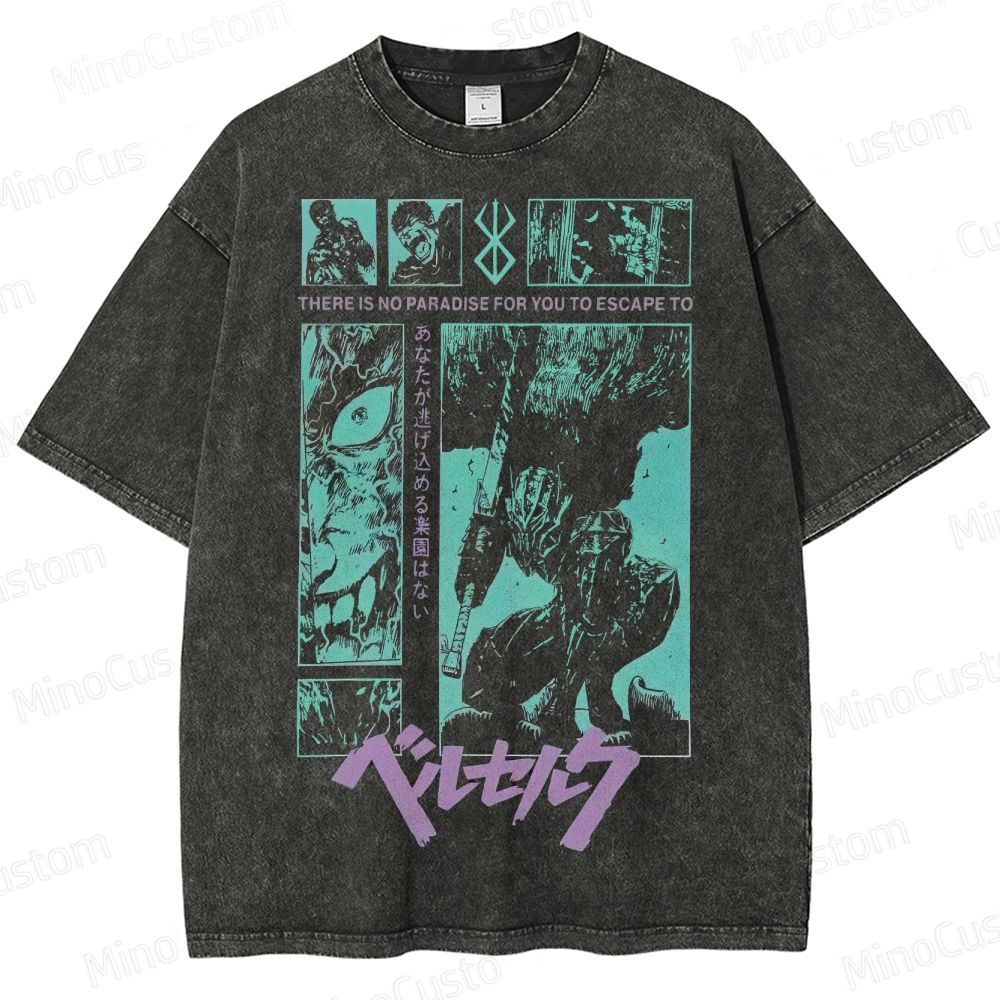 Berserk Manga Panel Washed T-Shirt