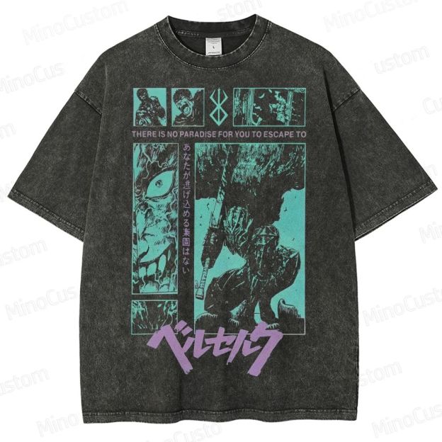 Berserk Manga Panel  Washed T-Shirt 