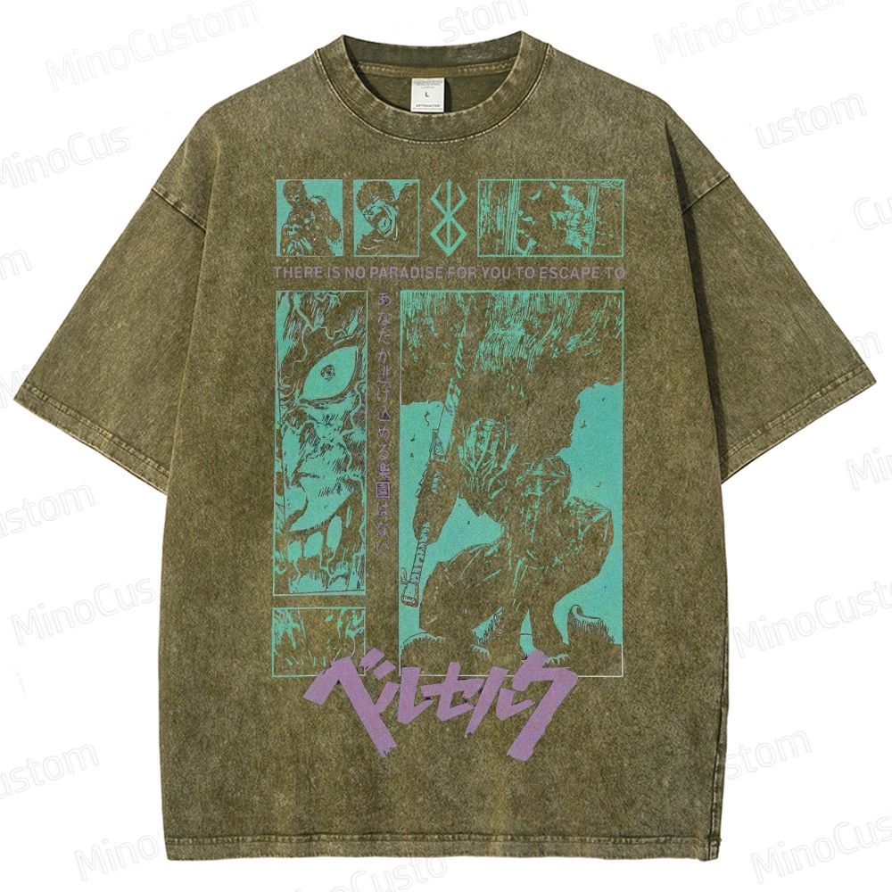 Berserk Manga Panel  Washed T-Shirt 