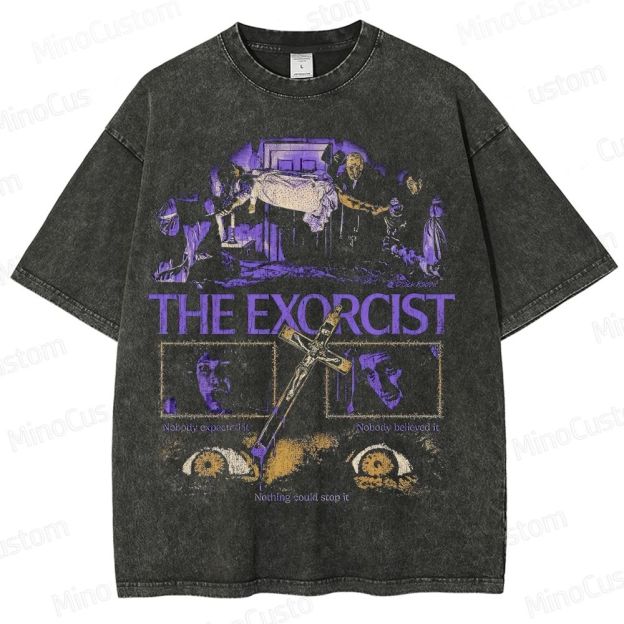 The Exorcist Horror Poster Washed T-Shirt 